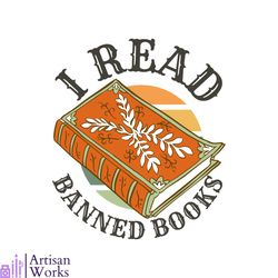 i read banned books book lover funny quote svg cutting files
