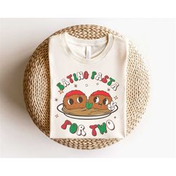 eating pasta for two pregnancy announcement t shirt funny maternity top baby reveal t-shirt italian baby shower tshirt g