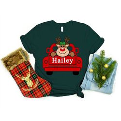 custom christmas shirt, personalized christmas shirt, reindeer shirt, christmas shirt, merry christmas shirt, custom chr