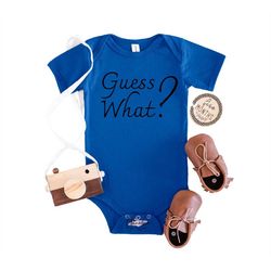 Guess What Baby Bodysuit,Baby Reveal One Piece,Baby Onesie Boho,CuteBaby Clothes,Pregnancy Announcement,Baby Shower Gift
