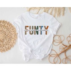 funty t-shirt, leopard personalized aunt shirt with names, custom gift for aunt
