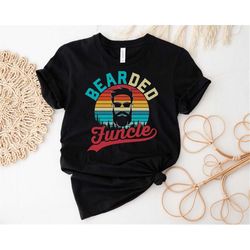 bearded funcle funny t-shirt, personalized uncle shirt, custom gift for uncle