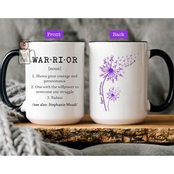 custom lupus awareness support team mug, dandelion lupus awareness mug, lupus support mug, purple ribbon month mug
