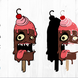 zombie ice cream svg layered, zombie svg, zombie ice cream vector, zombie ice cream png, zombie ice cream cutting files