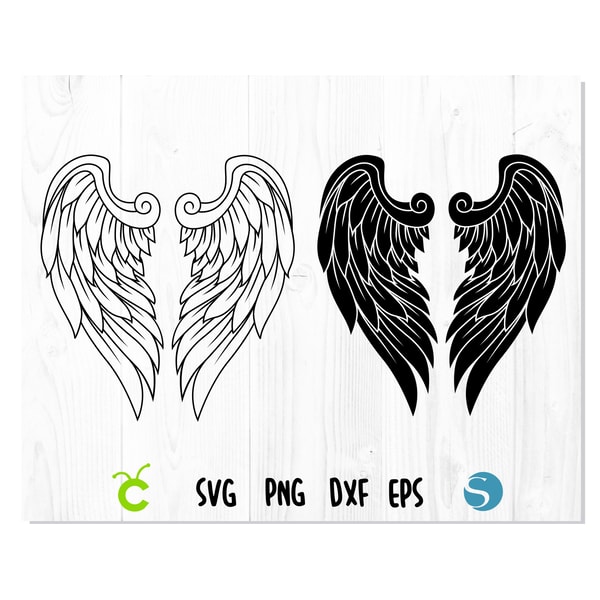 Black Angel Wings Vector