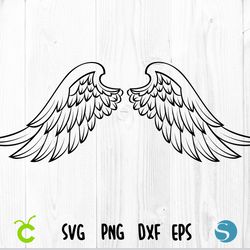 angel wings svg, angel wings vector file, wings svg, angel wings png, angel wings cut file for cricut silhouette