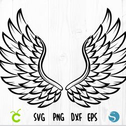 angel wings vector file, angel wings svg, wings svg, angel wings png, angel wings cut file for cricut silhouette