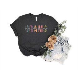 grams shirt, custom mothers day gift tshirt with kids names, grandma birthday shirt, gift for grandma, funny grandma tee