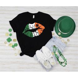 ireland flag shamrock lips shirt, ireland flag lips shirt, st patrick's day shirt, st patrick's day, irish shirt, quote