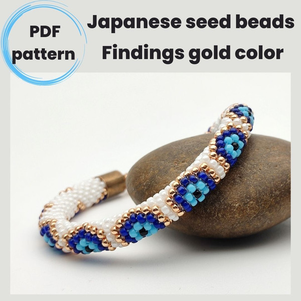 crochet bead bracelet pattern