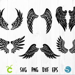 angel wings bundle svg, wings set vector file, angel wings png, angel wings dxf, wings svg, angel wings cut file cricut