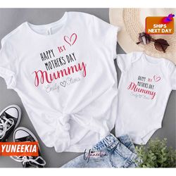 1st mothers day t-shirt, 2nd mothers day baby bodysuit, mother's day gift cute gift for mummy 3rd 4th 5th 6th