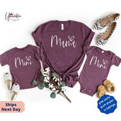 mama mini matching shirts, baby shower gift, mama t shirt, mini onesie, mini toddler, mini youth, new mom gift idea, bab