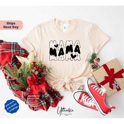 mama shirt, mama comfort colors shirt, gift for mother, mothers day gift, mama with hearts, t-shirt for mother, new mom