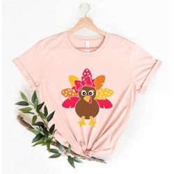 cute little turkey shirt, turkey shirt, funny turkey shirt, cute girl shirt, family thanksgiving shirt, fall graphic tee