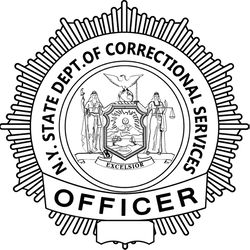 ny state dept of correctional services svg office badge vector line art cnc router file, laser engraving, cricut file,
