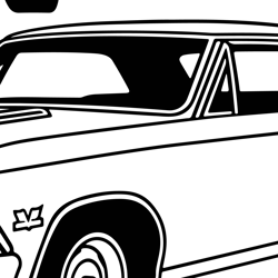 Chevrolet Chevelle 66 line art car Vector file for laser engraving, cnc router, cutting, circuit , vinyl cutting file