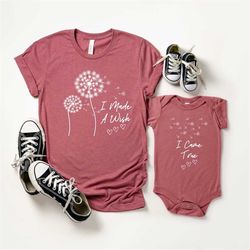 I Made A Wish I Came True Mom and Baby Matching Shirt, Perfect Mommy and Me Outfit, Baby Shower New Baby New Mom Gift, M