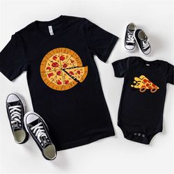 mama mini matching set, mama mini pizza matching shirt, baby shower gift, new mom gift idea, baby and mama, newborn, mam