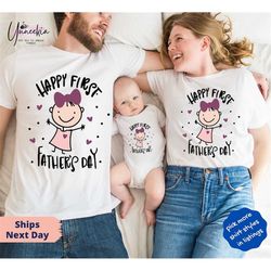 father's day dad and me t-shirt,funny fathers day, father and baby matching shirts, our first father's day,  father's da