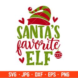 santas favorite elf svg, merry christmas svg, santa claus svg, christmas svg, cricut, silhouette cut file