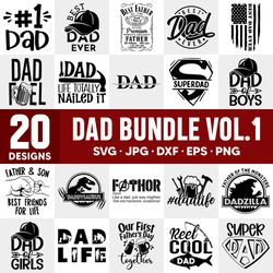 fathers day bundle svg, dad life svg, fathers day svg, best dad svg, cricut, silhouette vector cut file