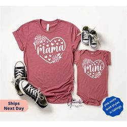 Mama Mini Shirt, Mama Mini Matching Set, Mini Toddler, Mini Youth, Mini Onesie, Baby and Mama, Mama T shirt, New Mom Gif