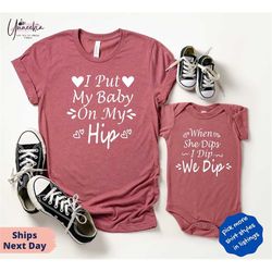 mama matching set, i put my baby on my hip, new mom gift idea, baby shower gift, mommy and me outfit, new mom gift match