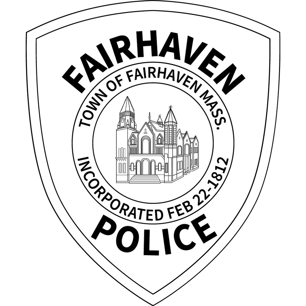 Town of Fairhaven police Badge Mass vector svg line art cnc laser engraving, cricut file.jpg