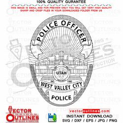 woodstown, nj, police svg badge, patch, vector logo black white outline svg, dxf png file for cricut, laser engraving, c