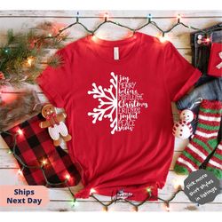 snowflake red shirt, custom christmas party shirt, christmas words shirt, personalized family name christmas shirt, snow
