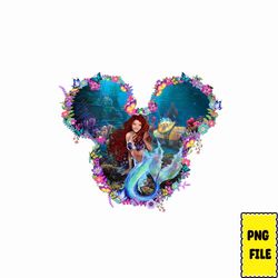 little mermaid png bundles, black mermaid png, black girl mermaid, princess cut files, cricut, princess birthday png