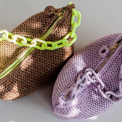 Crochet pattern raffia bag, mini raffia bag pattern, video tutorial crochet bag, diy crochet bag, crochet purse pattern,