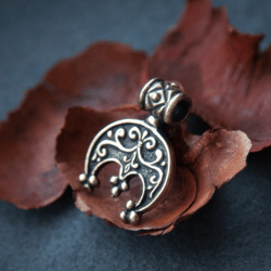 Moon pendant Lunnitsa. Lunar necklace jewelry. Slavic Pagan amulet. Female Mascot. Handmade jewelry