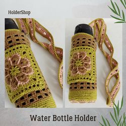 Water Bottle Holder with Phone Pocket Crochet