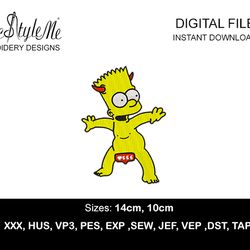 digital file embroidery, file designs dst, instant download, the simpsons