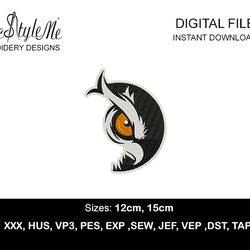 digital file embroidery, file designs dst, instant download, predatory eagle