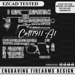 engraving firearms design 1911a1 us army caliber 45acp scroll design
