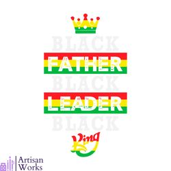 black father leader king happy juneteenth svg graphic design files