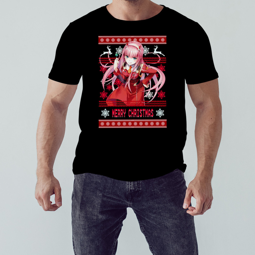 Zero Two Derling In The Franxx Anime Ugly Christmas Pattern shirt, Unisex Clothing, Shirt for men women, Graphic Design