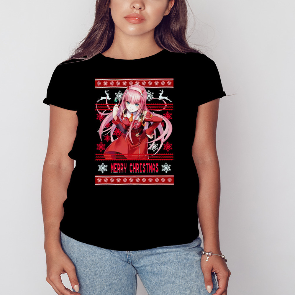 Zero Two Derling In The Franxx Anime Ugly Christmas Pattern shirt, Unisex Clothing, Shirt for men women, Graphic Design