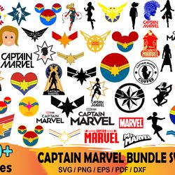 49 captain marvel svg bundle, marvel svg, captain marvel logo