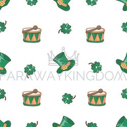 patrick bowler patrick day seamless pattern vector illustration
