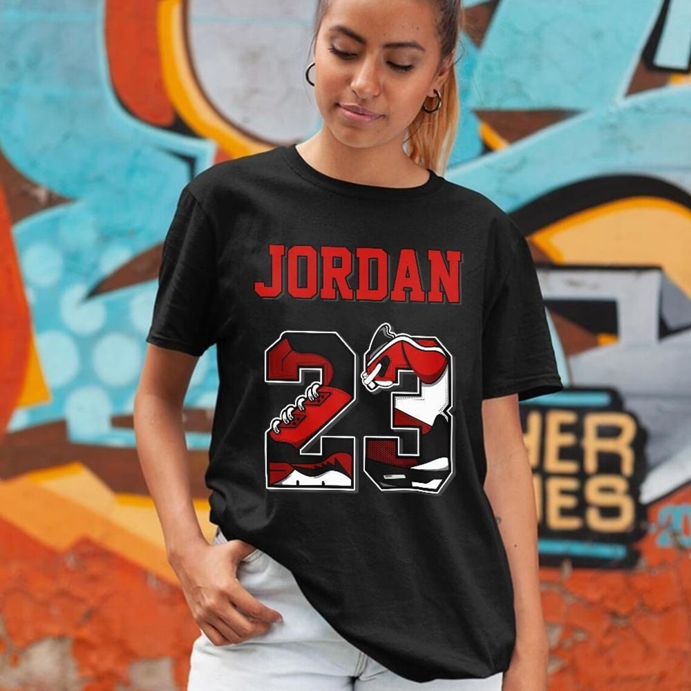 Number 23 JD Unisex Sneaker Shirt Match Retro Playoffs 13s Tee, Jordan 13 Playoffs T-Shirt