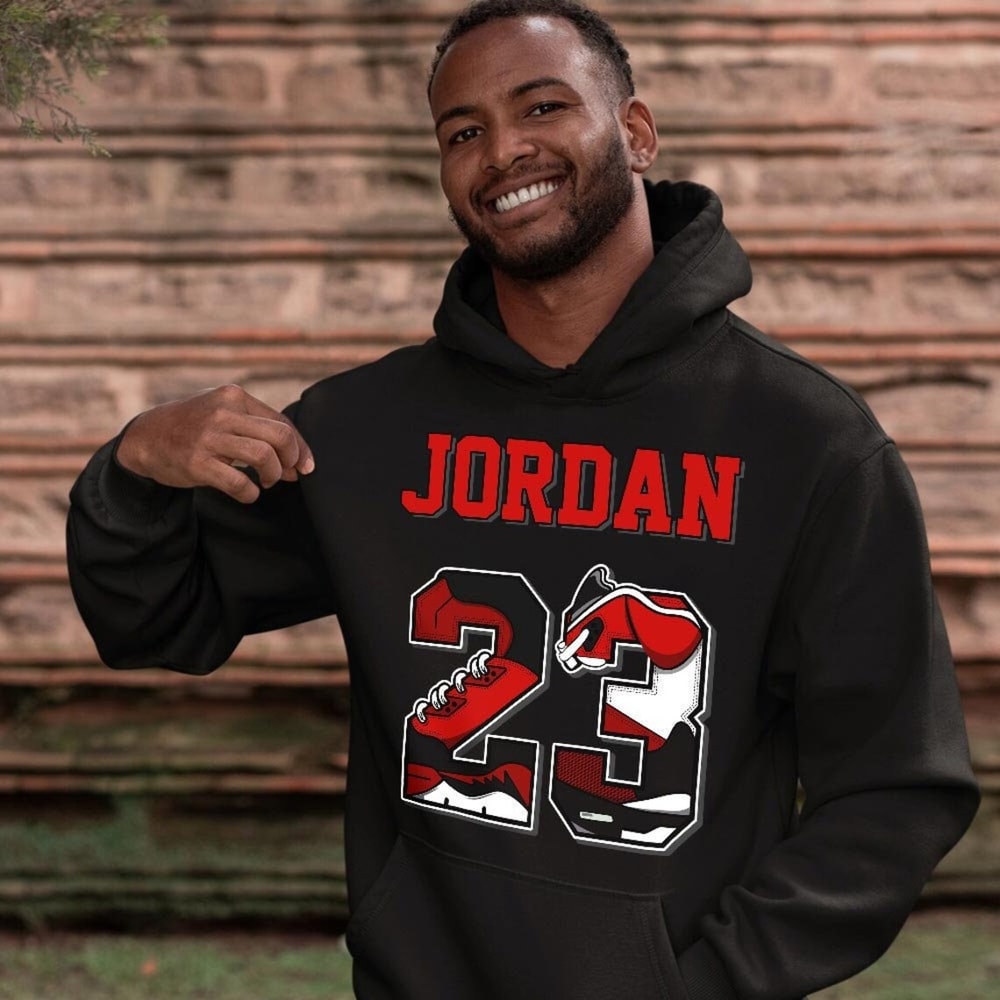 Number 23 JD Unisex Sneaker Shirt Match Retro Playoffs 13s Tee, Jordan 13 Playoffs T-Shirt