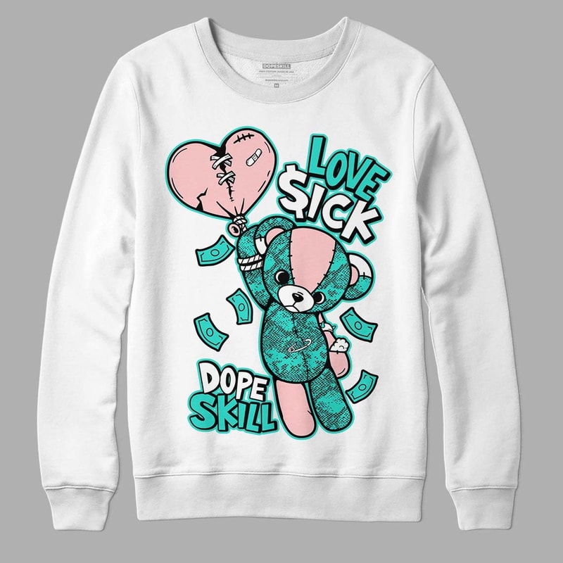 Green Snakeskin Dunk Low DopeSkill Unisex Sweatshirt Love Sick Graphic - 1.jpg