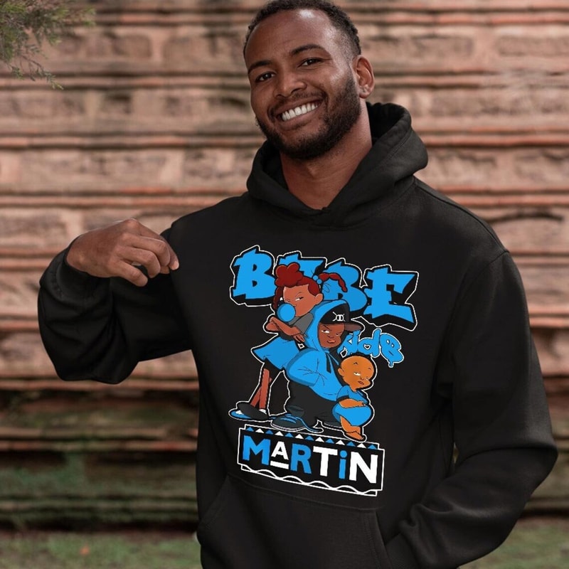 Martin Babe's Kids 90s Melanin Unisex Sneaker Shirt Match Black University Blue 13s Tee, Jordan 13 Black University Blue 2022 T-Shirt