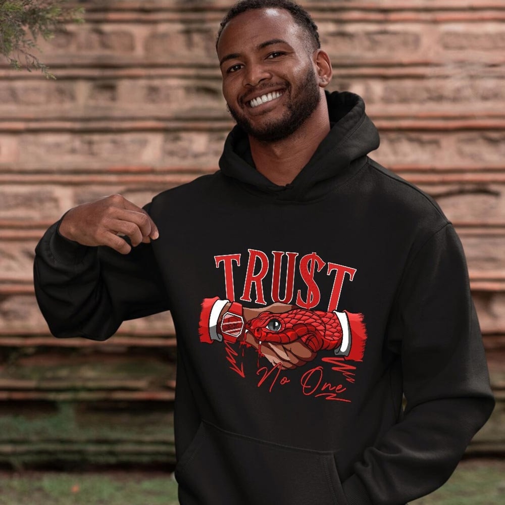 Snake Trust No One Unisex Sneaker Shirt Match Retro Playoffs 13s Tee, Jordan 13 Playoffs T-Shirt