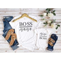 Boss Mama Mini Boss Shirt, Mom Shirt, Mama Mini Shirt, Boss Mini Shirt, Mama Mini Matching Shirts, Mom Life Shirt, Boss