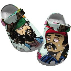 cute art cheech and chong clog shoes unisex, cheech and chong crocs, movie clog shoes, movie crocs, movie sandals